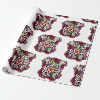 Aquarellblütenkäfig Geschenkpapier