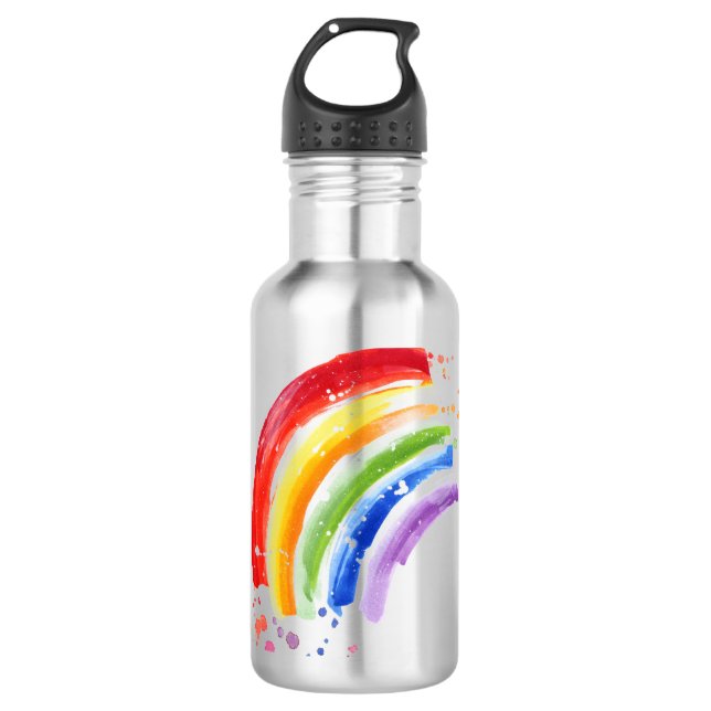 Aquarellbogen Edelstahlflasche (Vorderseite)
