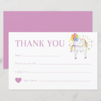 Aquarellbogen Einhorn Geburtstag Danke Karte