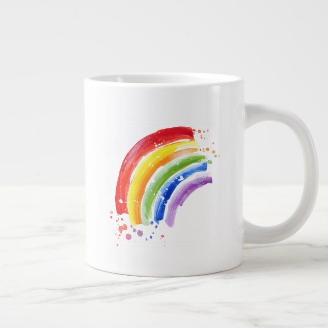 Aquarellbogen Jumbo-Tasse (Rechts)