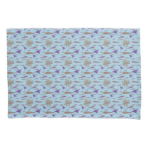 Aquarellbögen und Fische Kissenbezug