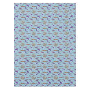 Aquarellbögen und Fische Tischdecke