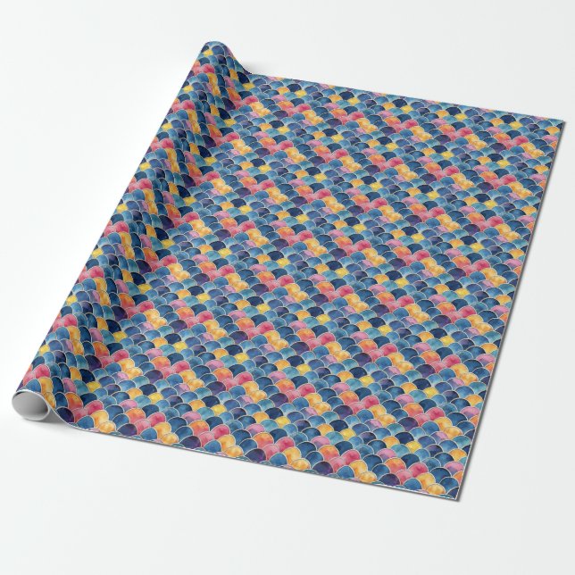 Aquarellbogenskala Geschenkpapier (Ungerollt)