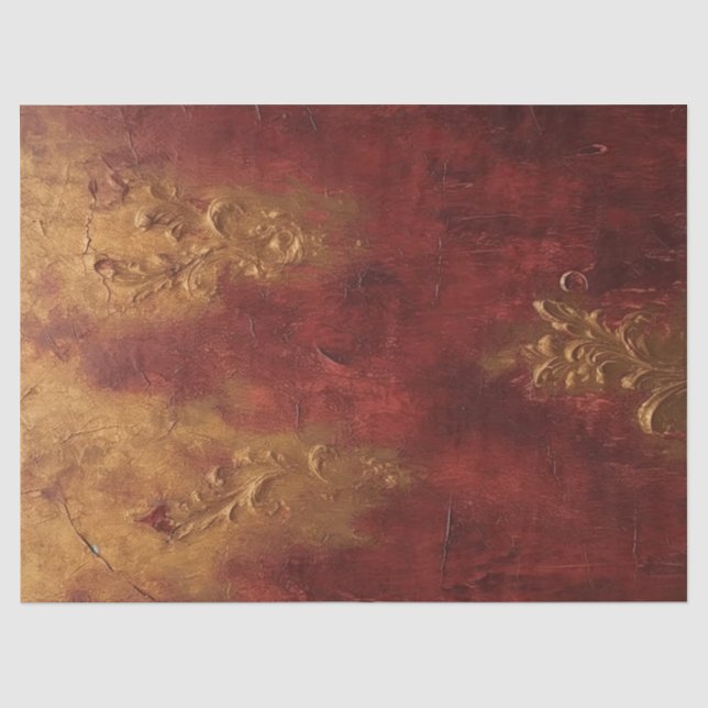 Aquarellbordeaux und Imitat Seidenpapier (Vorderseite)