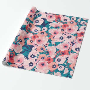 Aquarellbouquet aus Blume nahtlos Geschenkpapier