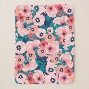 Aquarellbouquet aus Blume nahtlos Sherpadecke