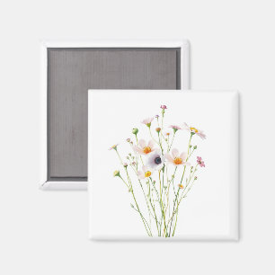 Aquarellbouquet aus Wildblumen Magnet