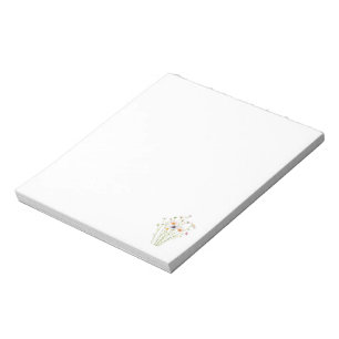 Aquarellbouquet aus Wildblumen Notizblock