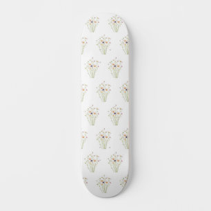Aquarellbouquet aus Wildblumen Skateboard
