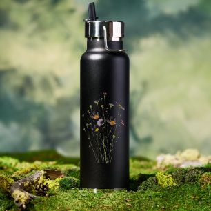 Aquarellbouquet aus Wildblumen Trinkflasche