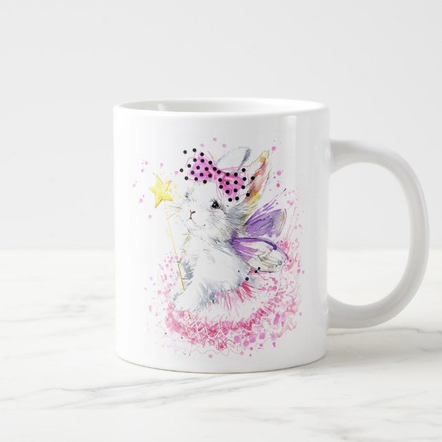 Aquarellbraun Jumbo-Tasse (Rechts)