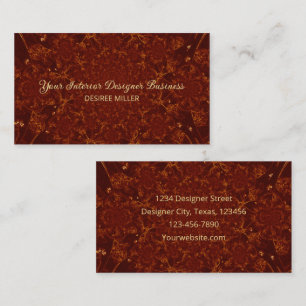 Aquarellbraun Kupfer Gold Vintage Textur Visitenkarte