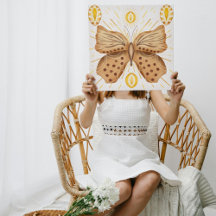 Aquarellbraun Schmetterling Sonne Himmelsakzente