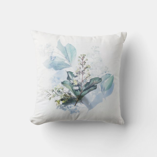 Aquarellbraut, Blume Kissen (Vorderseite)