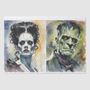 Aquarellbrücke Frankenstein & Frankenstein Seidenpapier