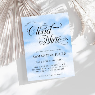 Aquarellbrücke ist auf Cloud Nine Brautparty Einladung