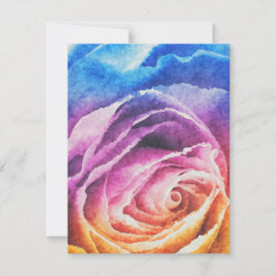 Aquarellbrunnenbogen-Rose
