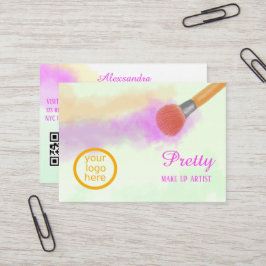 Aquarellbrush Beauty Make-up Visitenkarte