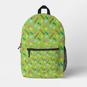 Aquarellbugs in einer hellen grünen Welt Bedruckter Rucksack