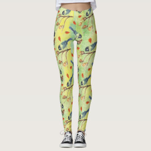 AquarellBullfinch, Aquarell-Vögel Leggings