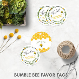 Aquarellbumble-Biene "Danke für das Bienening hier Geschenkanhänger
