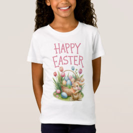 Aquarellbunny & Tulip "Happy Oaster" T-Shirt für K