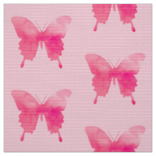 Aquarellbutterfische - Fuchsia und Pink Stoff