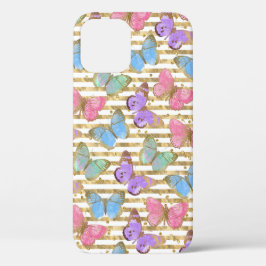 Aquarellbutterfische Gold-Glitzer Case-Mate iPhone Hülle