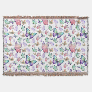 Aquarellbutterfische Nahtloses Muster Decke