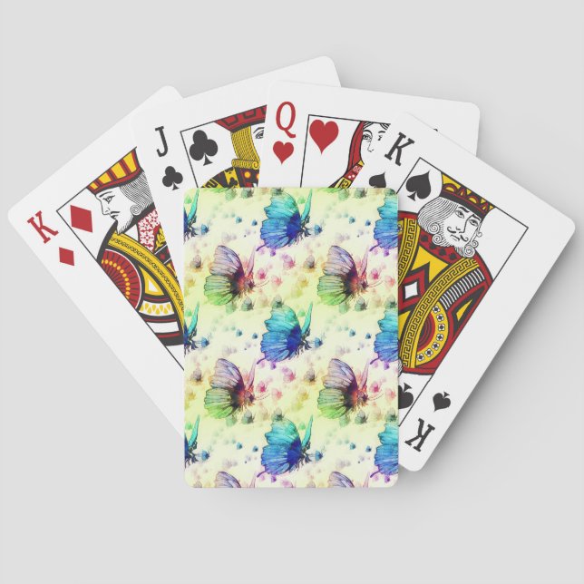 Aquarellbutterfische Spielkarten (Rückseite)