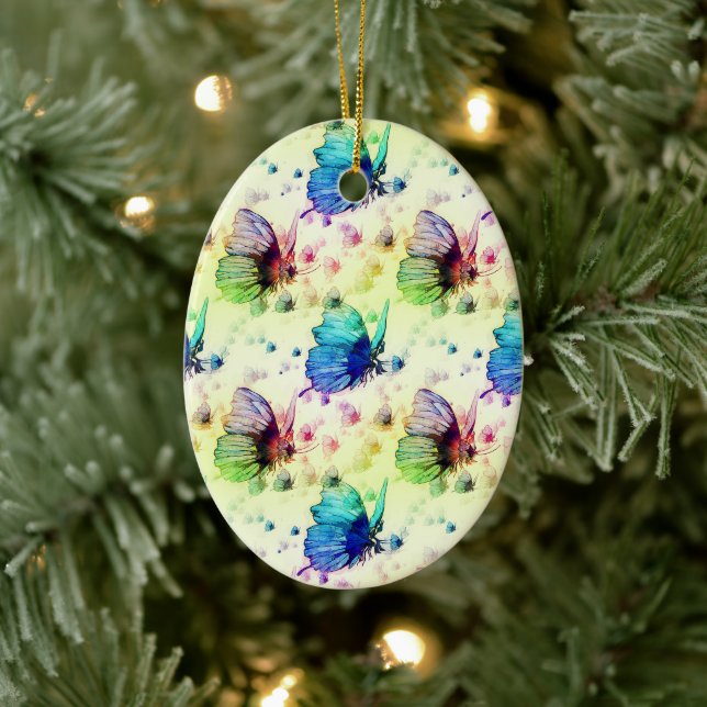 Aquarellbutterfliegen Ornament (Baum)