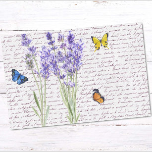 Aquarellbutterfly Decoupage Lavendel Seidenpapier