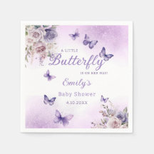Aquarellbutterfly Floral Girl Babydusche