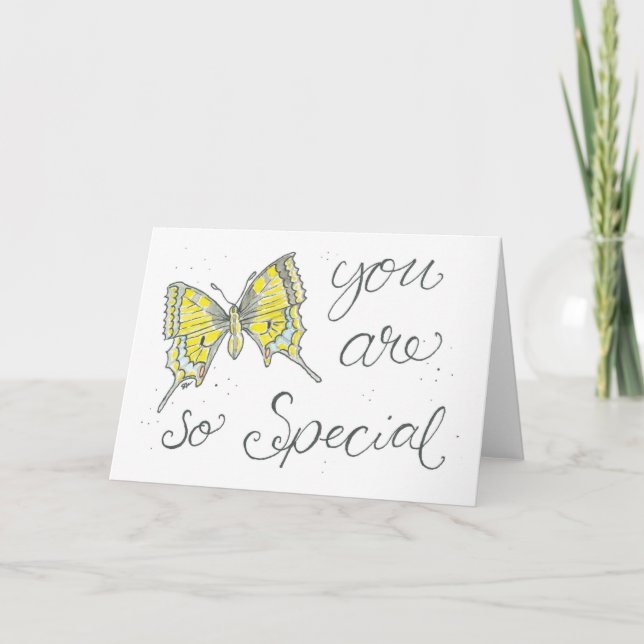 Aquarellbutterfly-Karte Dankeskarte (Vorderseite)