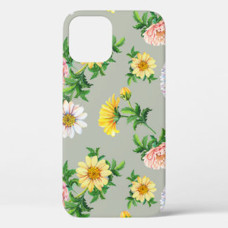 Aquarellchrysanthemen, nahtlose Blumenmuster Case-Mate iPhone Hülle