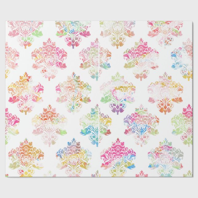 Aquarelldamast-Packpapier Geschenkpapier (Saum)