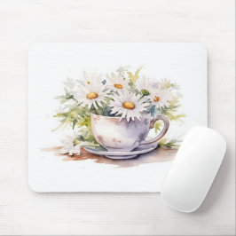 Aquarelldiäten in Kaffeebechern mit Saucer Mousepad