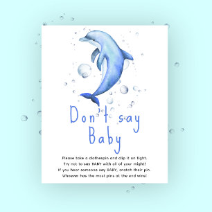 Aquarelldolphin - Sag nicht, Baby Poster