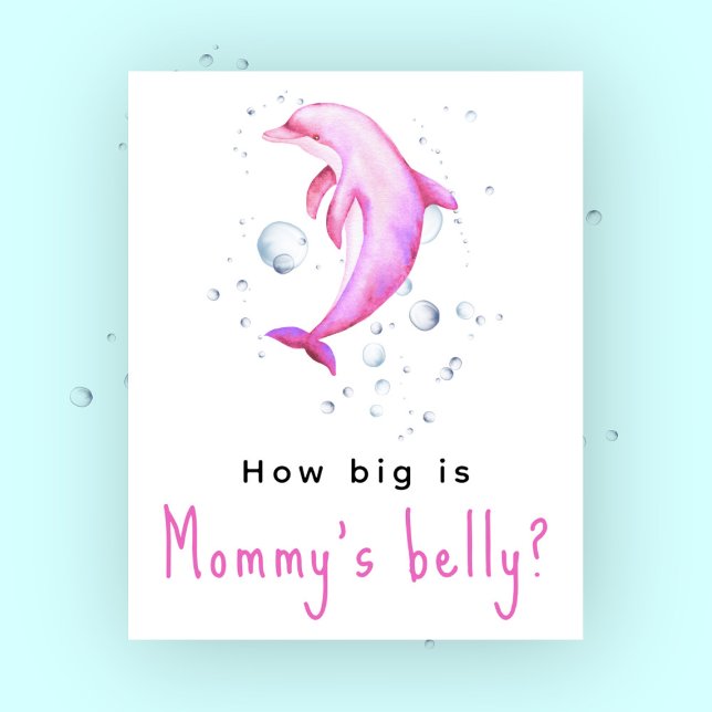 Aquarelldolphin - Wie groß ist Mommys Bauch? Poster (Von Creator hochgeladen)