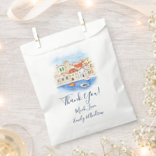 Aquarelldorf Sailboats Ruderboot Geschenktütchen