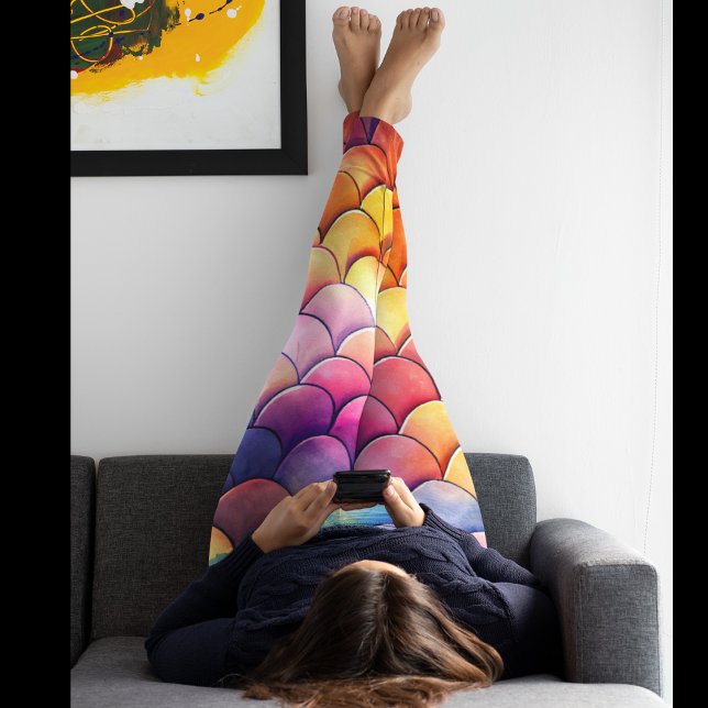 Aquarelldrache Scales Leggings - Fantasie (Von Creator hochgeladen)
