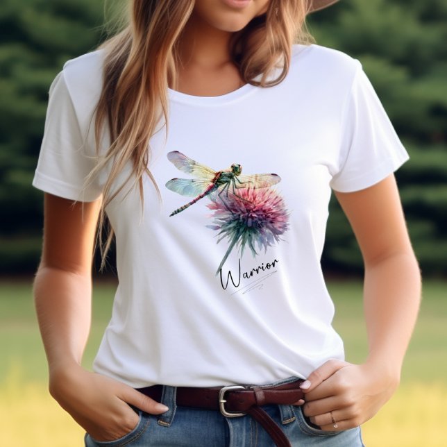 Aquarelldrachenfliege Blumenkrieger Inspiration T-Shirt (Von Creator hochgeladen)