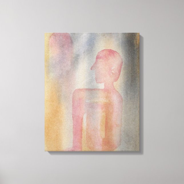 Aquarelldruck der Nacht des Roten Mond Leinwanddruck (Vorderseite)