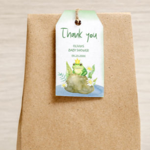 Aquarelldruckerin Frog Baby Dusche Danke Geschenkanhänger
