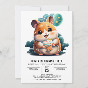 Aquarelldruckhammer Geburtstag Einladung