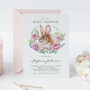 Aquarelldusche Blume Kinderdusche Einladung