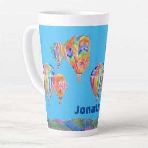 Aquarelle à bulle d'air chaud Boys Latte Mug