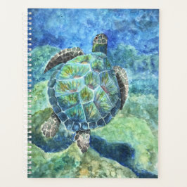 Aquarelle à grande bannière Tortue marine #2