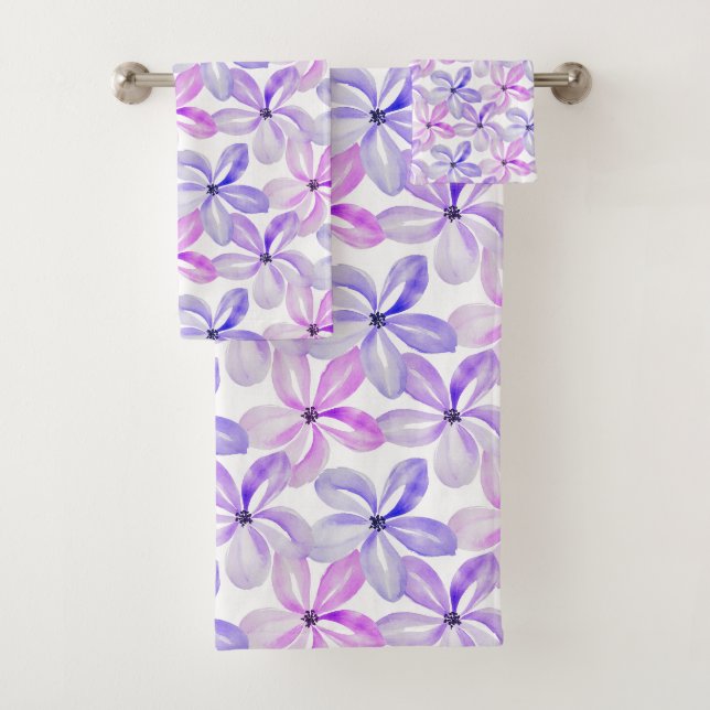 Aquarelle à motifs floraux (En situation)