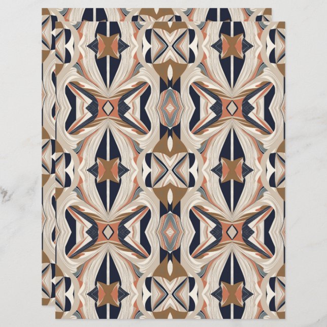 Aquarelle Abstrait 14 papier de la carte mère (Devant / Derrière)